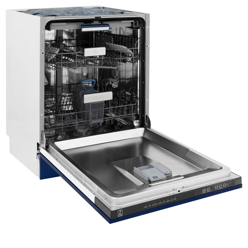 ZLINE 24" Dishwasher in Blue gloss panel, Stainless Tub, DWV-BG-24 by Farmhouse Kitchen and Bath