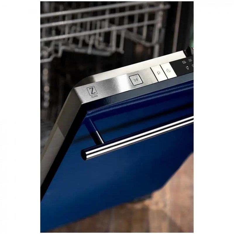 ZLINE 24" Dishwasher in Blue Gloss, Stainless Steel Tub, DW-BG-H-24 by Farmhouse Kitchen and Bath