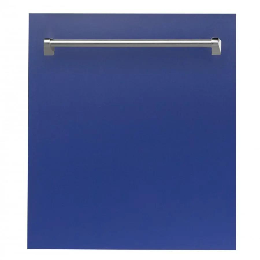ZLINE 24" Dishwasher in Blue Matte and Traditional Style Handle, DW-BM-24 by Farmhouse Kitchen and Bath