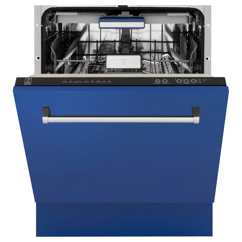 ZLINE 24" Dishwasher in Blue Matte panel, Stainless Tub, DWV-BM-24 by Farmhouse Kitchen and Bath