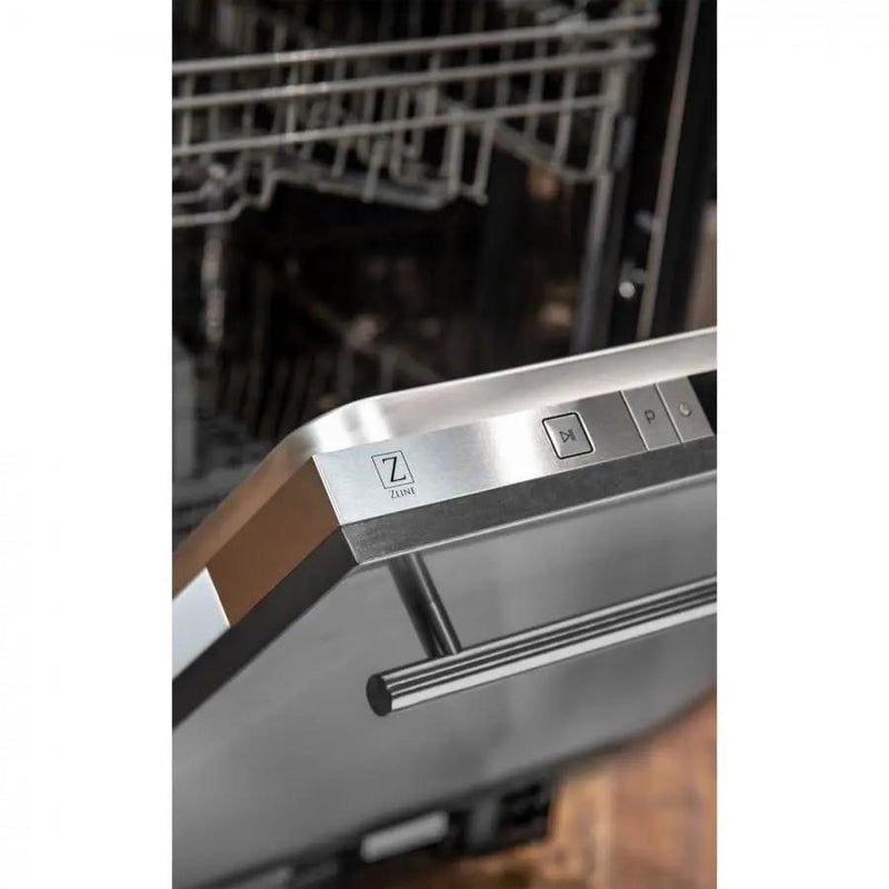 ZLINE 24" Dishwasher in DuraSnow® Stainless, Modern Handle, DW-SN-24 by Farmhouse Kitchen and Bath