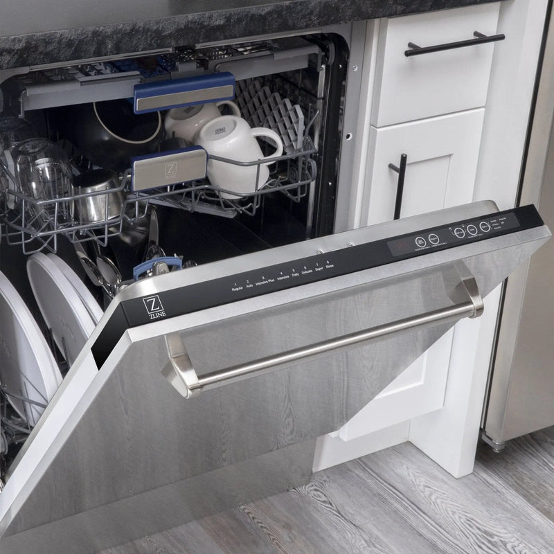 ZLINE 24" Dishwasher in DuraSnow Stainless panel, Stainless Tub, DWV-SN-24 by Farmhouse Kitchen and Bath