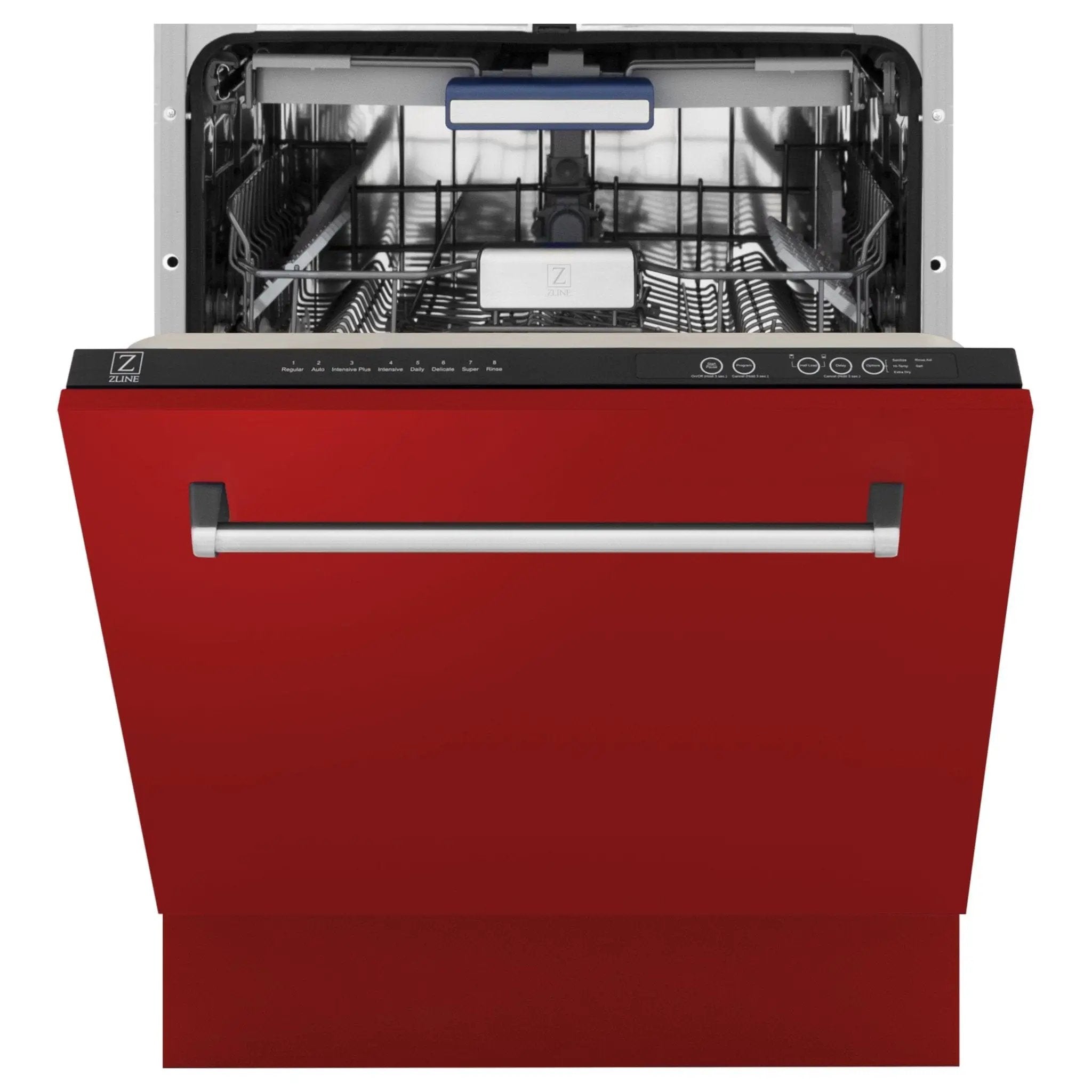 ZLINE 24" Dishwasher in Red Matt panel, Stainless Tub, DWV-RM-24 by Farmhouse Kitchen and Bath