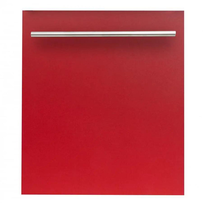 ZLINE 24" Dishwasher in Red Matte, Stainless Steel Tub, DW-RM-H-24 by Farmhouse Kitchen and Bath