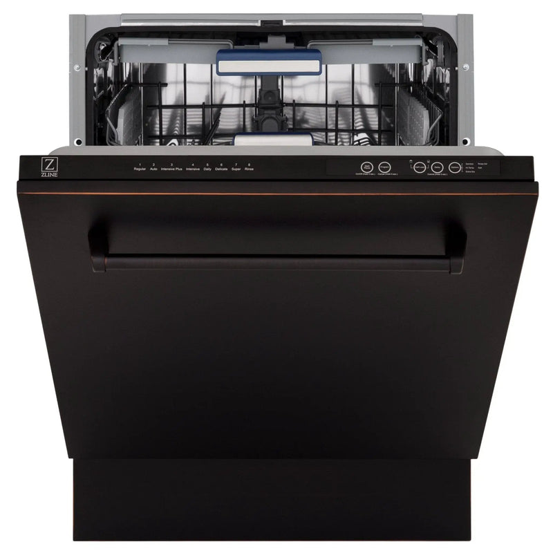 ZLINE 24" Dishwasher, Oil Rubbed Bronze panel, Stainless Tub, DWV-ORB-24 by Farmhouse Kitchen and Bath
