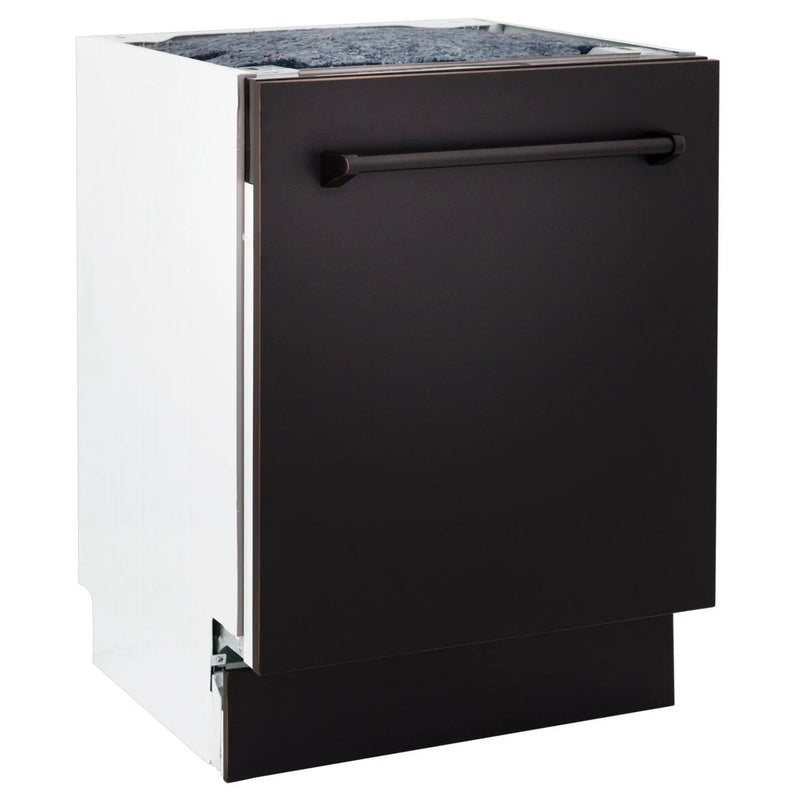 ZLINE 24" Dishwasher, Oil Rubbed Bronze panel, Stainless Tub, DWV-ORB-24 by Farmhouse Kitchen and Bath