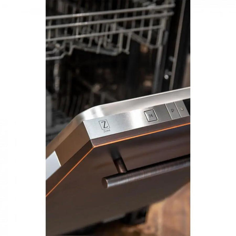ZLINE 24" Dishwasher Oil-Rubbed Bronze, Stainless Steel Tub, DW-ORB-24 by Farmhouse Kitchen and Bath
