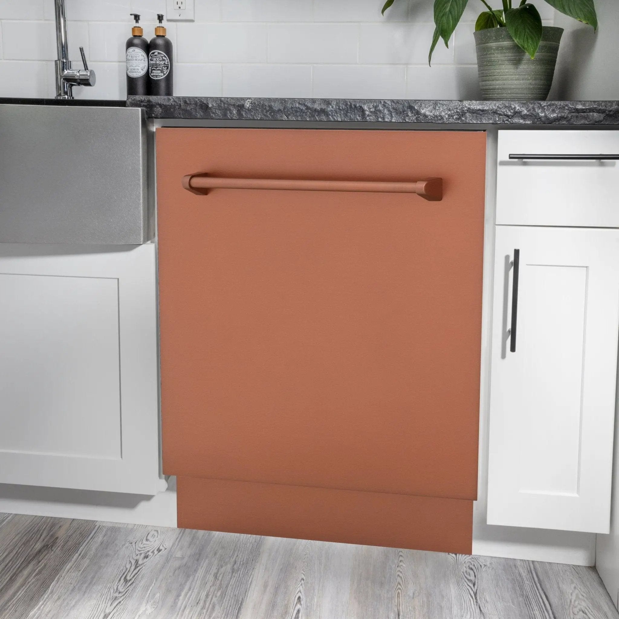 ZLINE 24" Dishwasher with Copper panel, Stainless Tub, DWV-C-24 by Farmhouse Kitchen and Bath