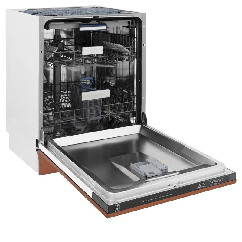 ZLINE 24" Dishwasher with Copper panel, Stainless Tub, DWV-C-24 by Farmhouse Kitchen and Bath