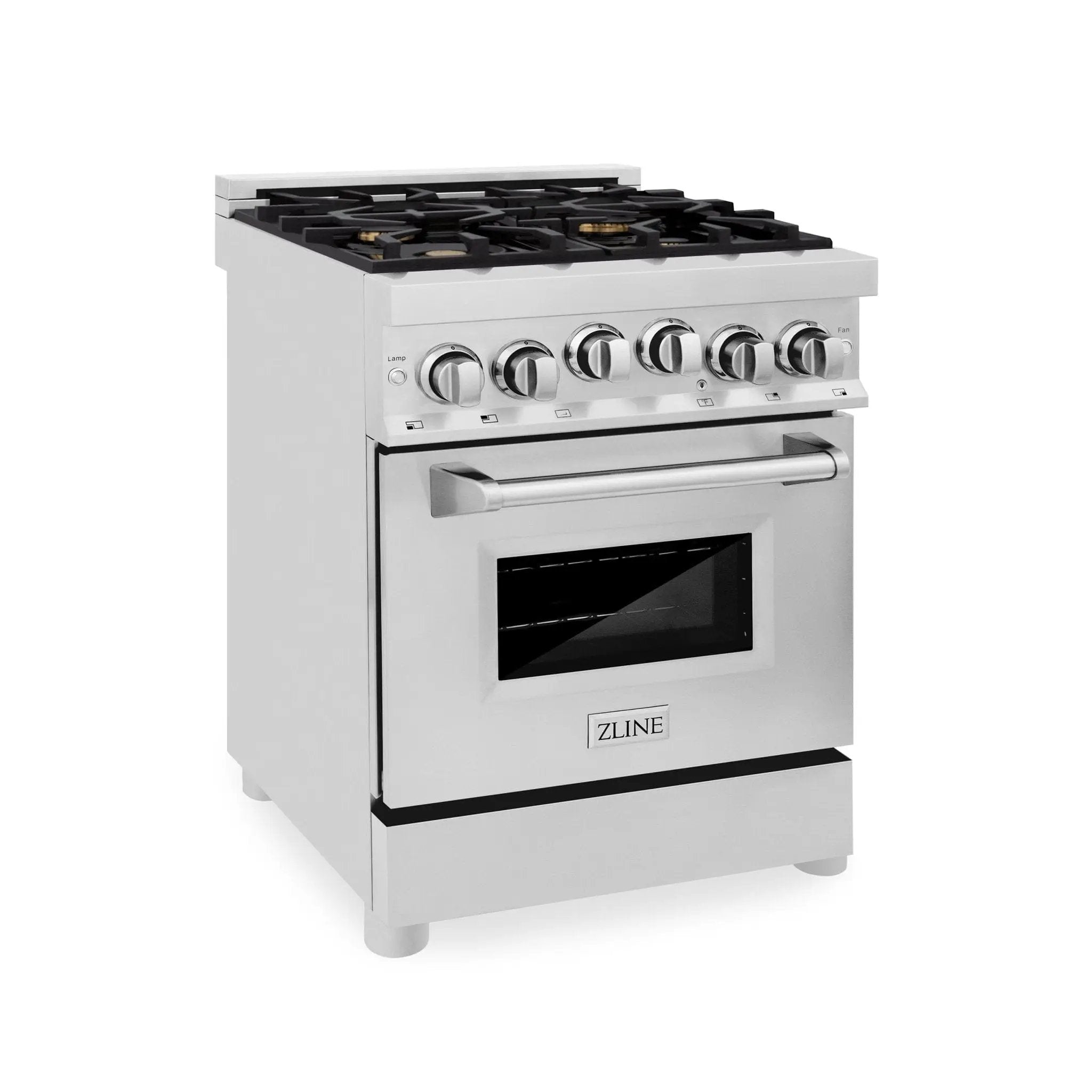 ZLINE 24" Gas On Gas Range, Stainless Steel, Brass Burners, RG-BR-24 by Farmhouse Kitchen and Bath
