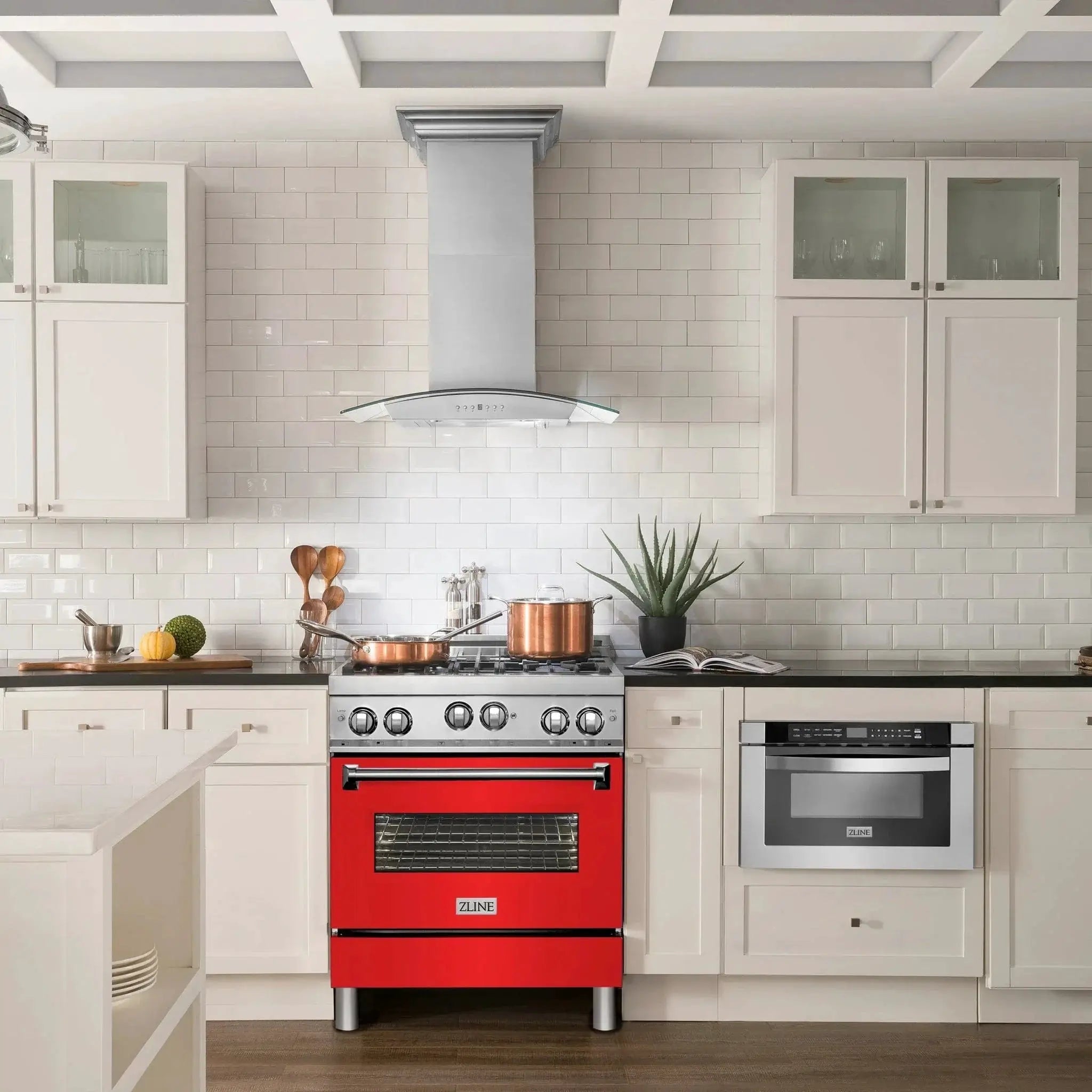 ZLINE 24" Gas Range with Red Gloss door, RG-RG-24 by Farmhouse Kitchen and Bath