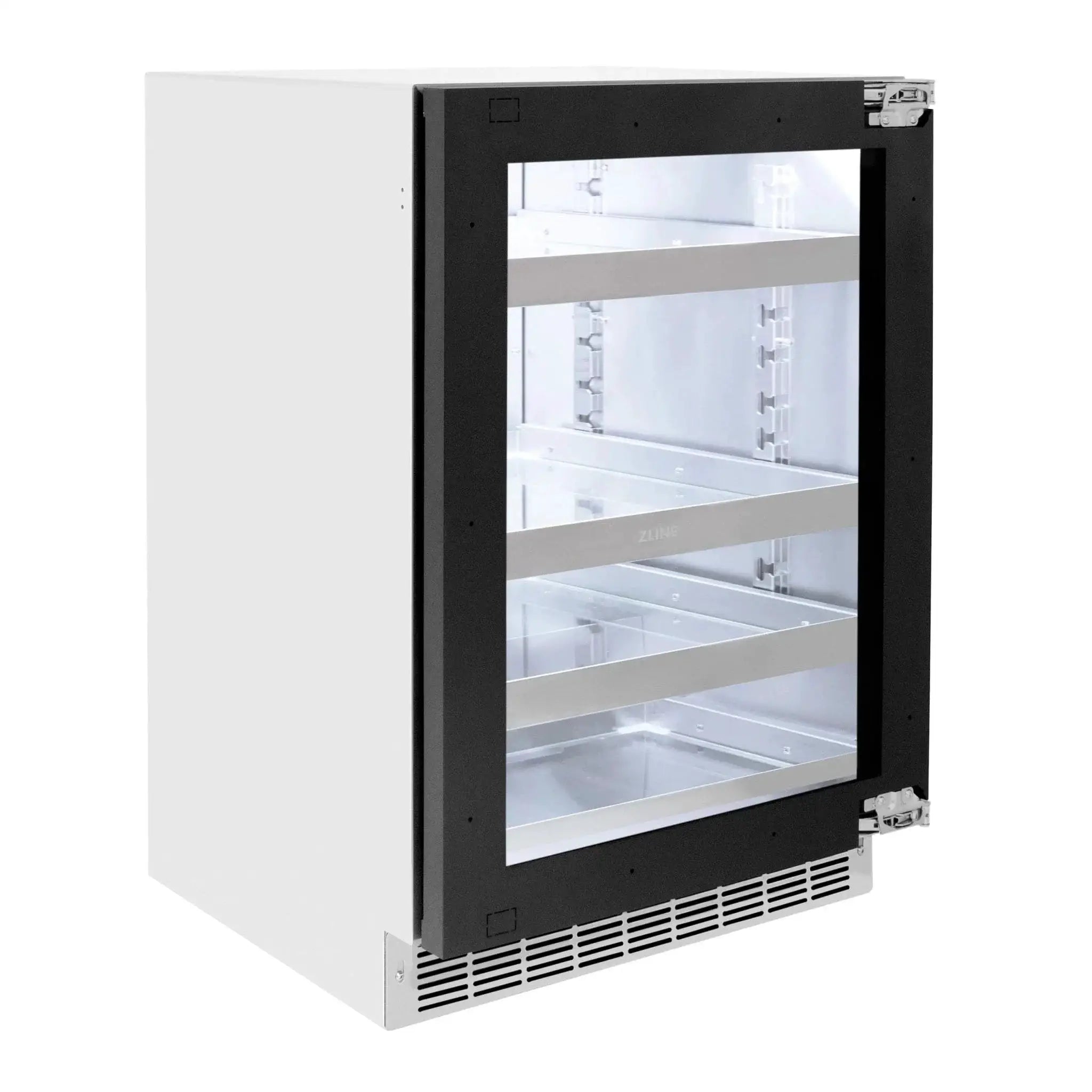 ZLINE 24 in. Touchstone 151 Can Beverage Fridge With Panel Ready Glass Door RBSPO-24 by Farmhouse Kitchen and Bath