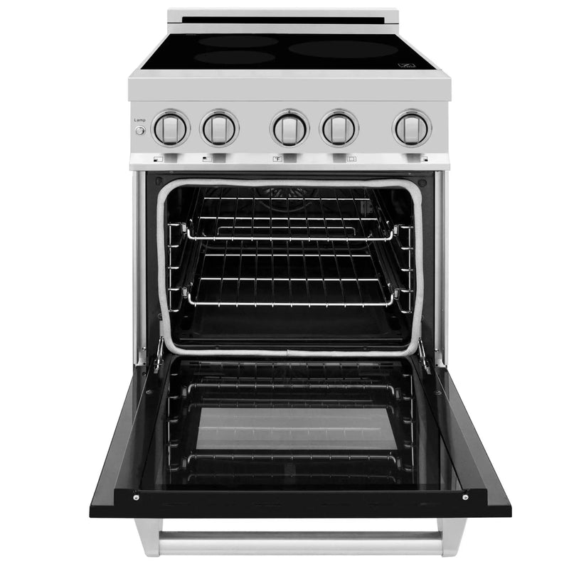 ZLINE 24" Induction Range with a 3 Element Stove and Electric Oven in Stainless Steel RAIND-BLM-24 by Farmhouse Kitchen and Bath