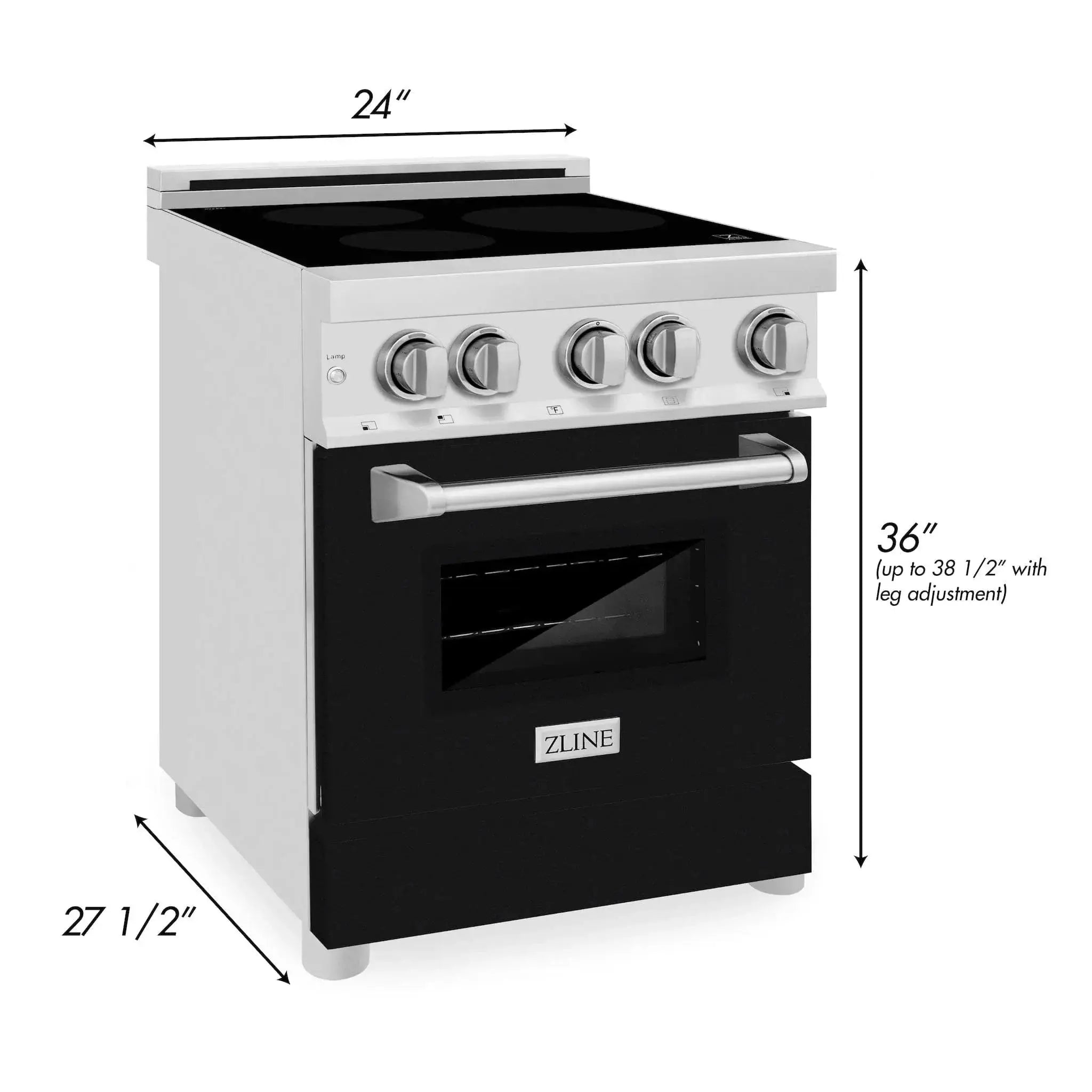 ZLINE 24" Induction Range with a 3 Element Stove and Electric Oven in Stainless Steel RAIND-BLM-24 by Farmhouse Kitchen and Bath
