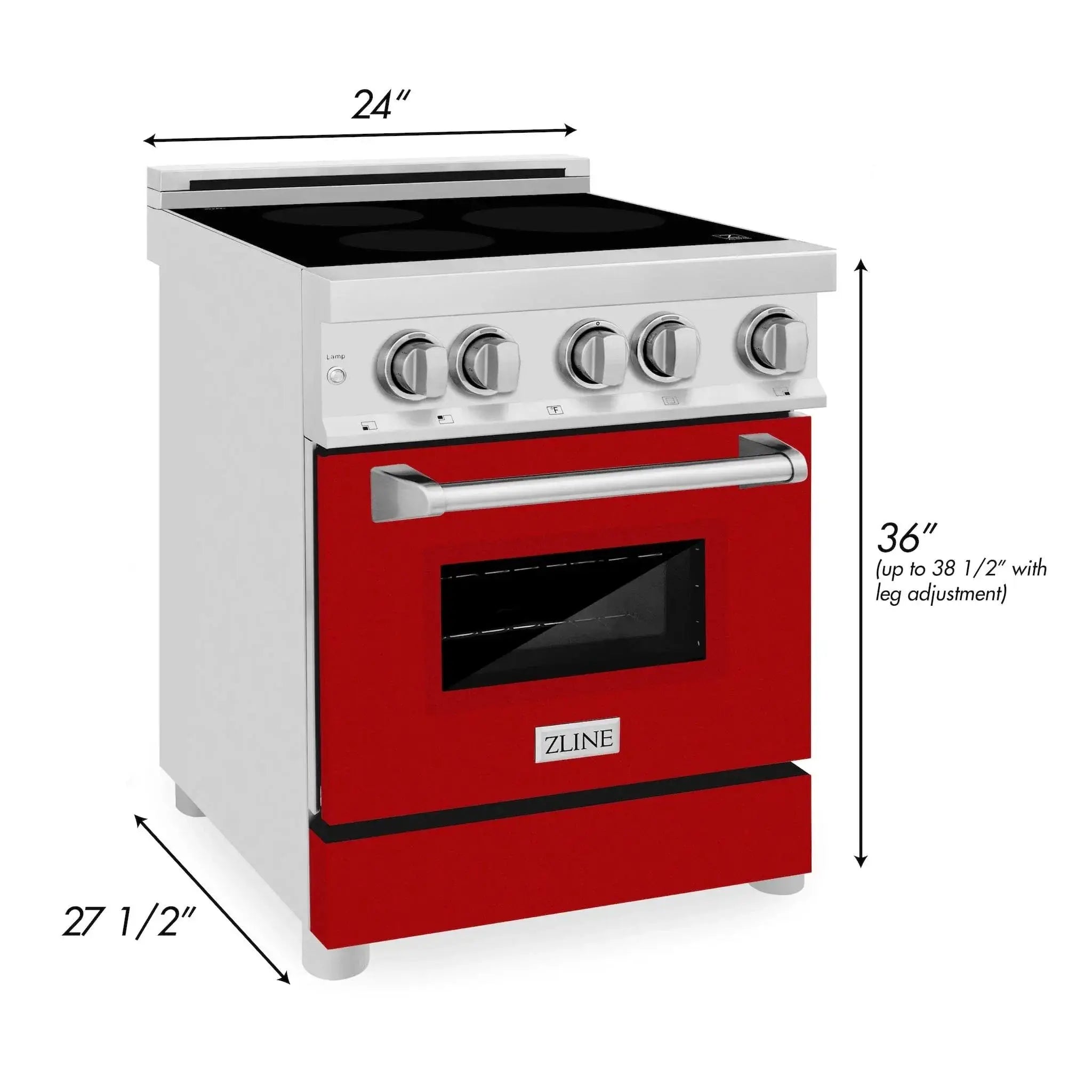 ZLINE 24" Induction Range with a 3 Element Stove and Electric Oven in Stainless Steel RAIND-RM-24 by Farmhouse Kitchen and Bath