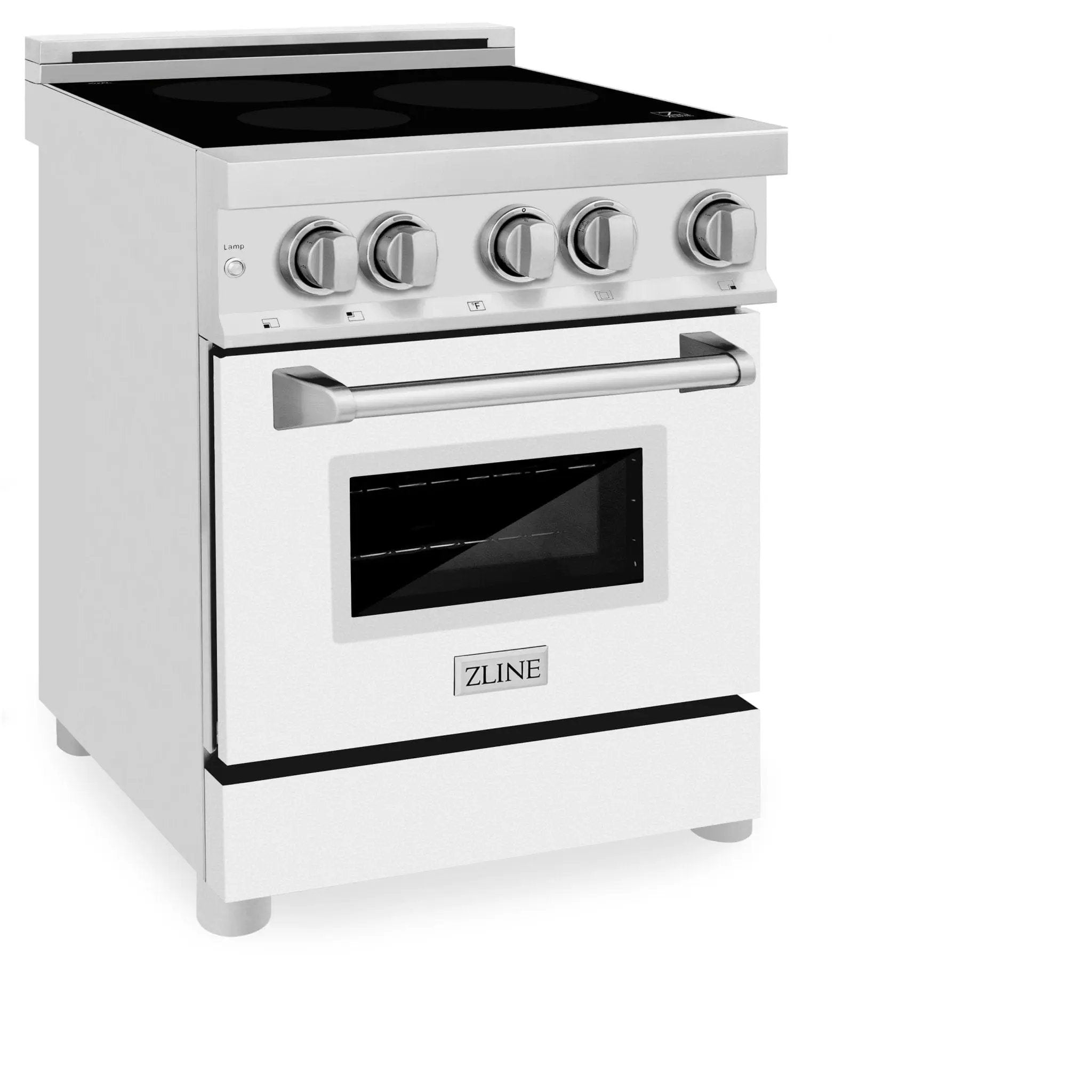 ZLINE 24" Induction Range with a 3 Element Stove and Electric Oven in White Matte RAIND-WM-24 by Farmhouse Kitchen and Bath