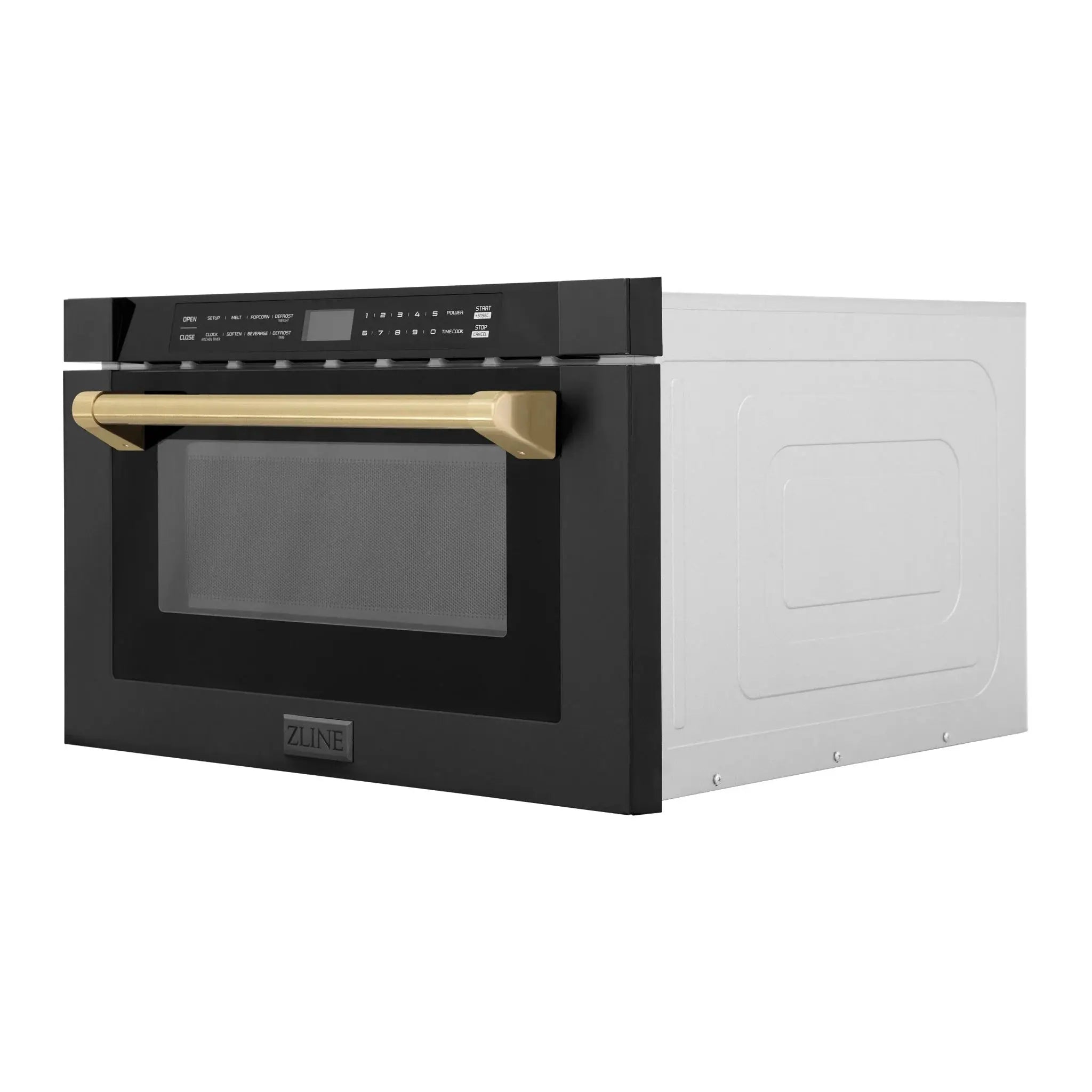 ZLINE 24" Microwave Drawer, Black Stainless, Bronze MWDZ-1-BS-H-CB by Farmhouse Kitchen and Bath