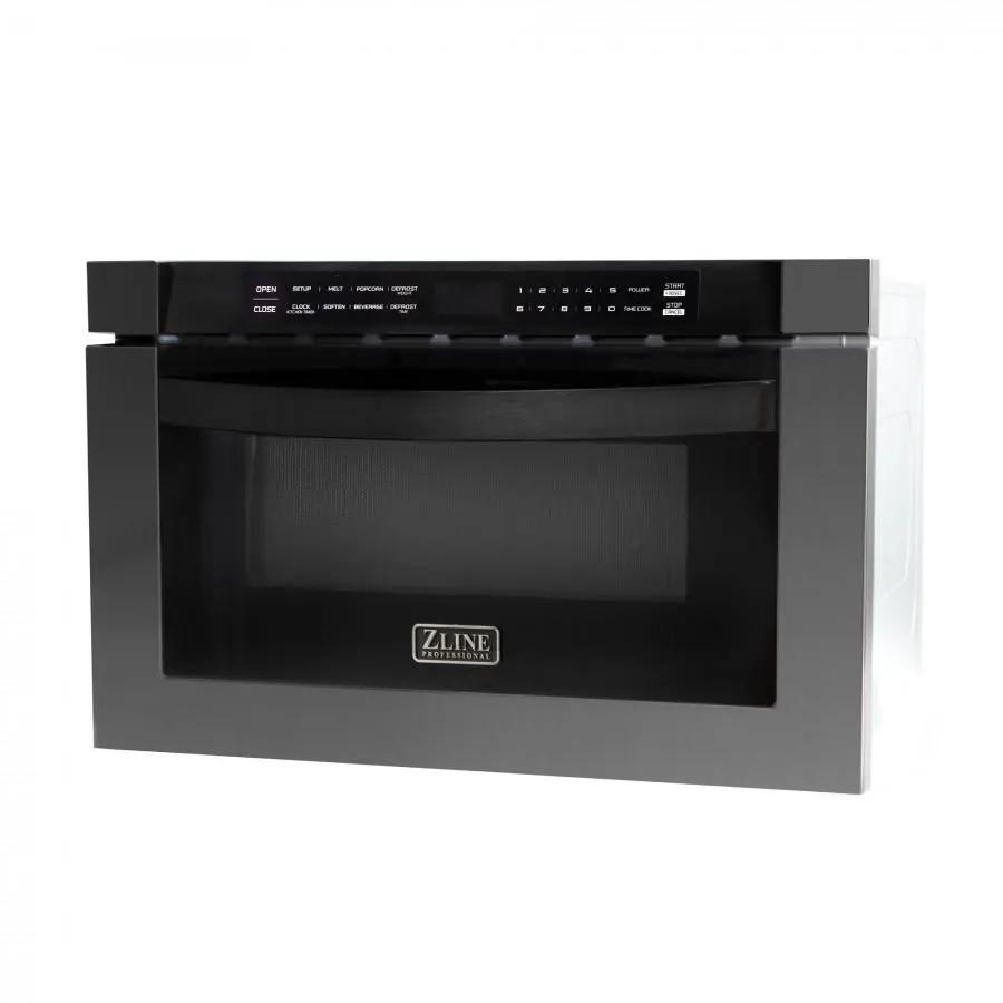 ZLINE 24" Microwave Drawer, Black Stainless Steel, MWD-1-BS by Farmhouse Kitchen and Bath