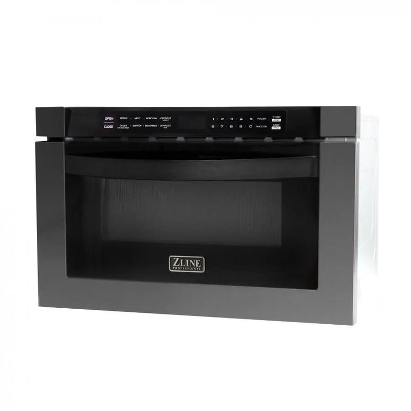 ZLINE 24" Microwave Drawer, Black Stainless Steel, MWD-1-BS by Farmhouse Kitchen and Bath