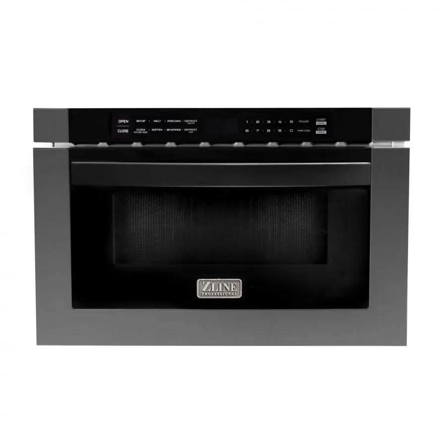 ZLINE 24" Microwave Drawer, Black Stainless Steel, MWD-1-BS by Farmhouse Kitchen and Bath
