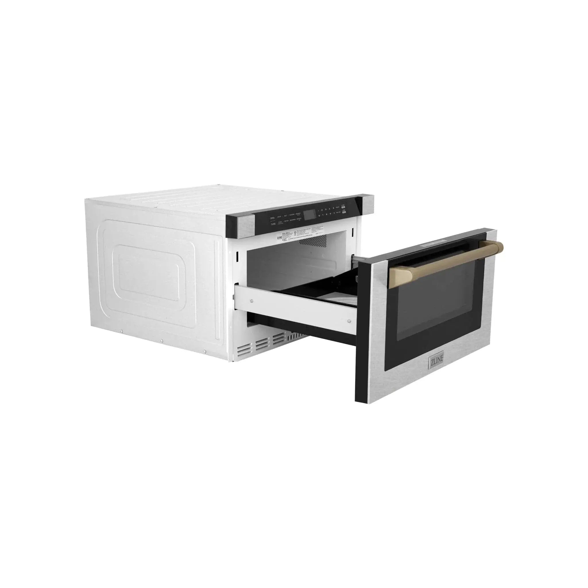 ZLINE 24" Microwave Drawer, Stainless Steel, Bronze MWDZ-1-SS-H-CB by Farmhouse Kitchen and Bath