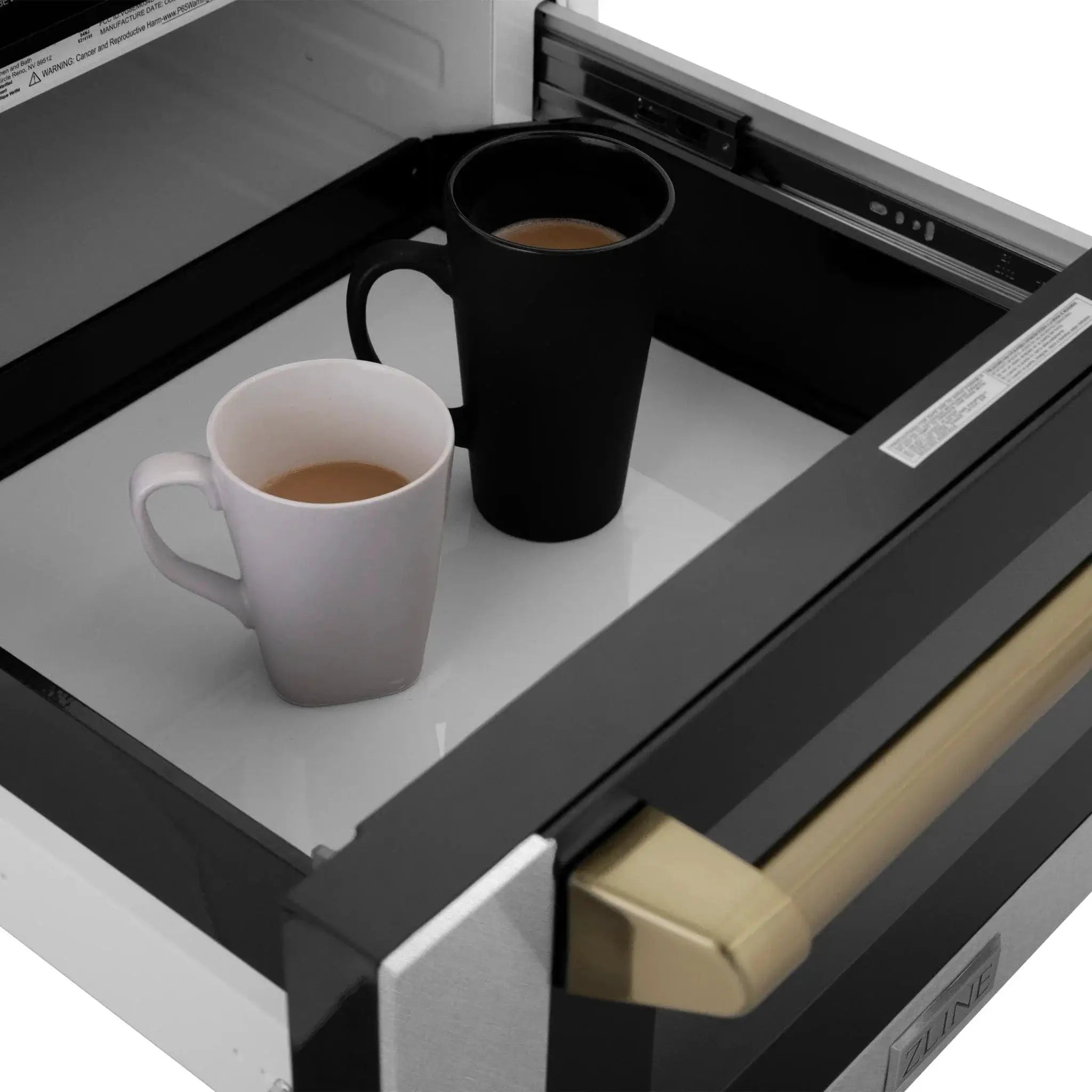 ZLINE 24" Microwave Drawer, Stainless Steel, Bronze MWDZ-1-SS-H-CB by Farmhouse Kitchen and Bath