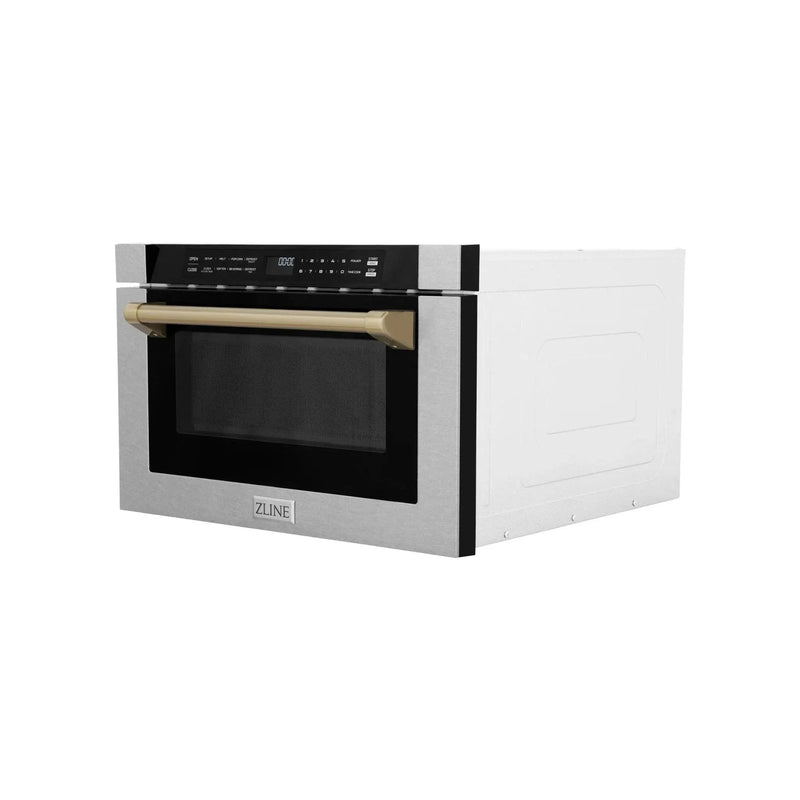 ZLINE 24" Microwave Drawer, Stainless Steel, Bronze MWDZ-1-SS-H-CB by Farmhouse Kitchen and Bath