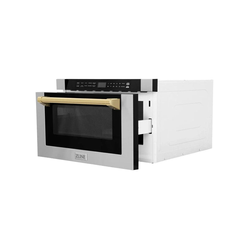ZLINE 24" Microwave Drawer, Stainless Steel,Gold MWDZ-1-H-G by Farmhouse Kitchen and Bath