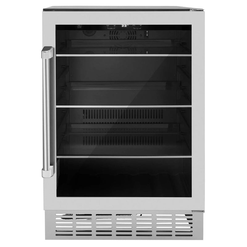 ZLINE 24" Monument 154 Can Beverage Fridge in Stainless Steel RBV-US-24 by Farmhouse Kitchen and Bath