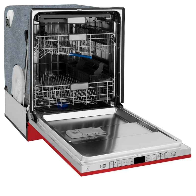 ZLINE 24" Monument, 3rd Rack, Red Door, Dishwasher, DWMT-RM-24 by Farmhouse Kitchen and Bath