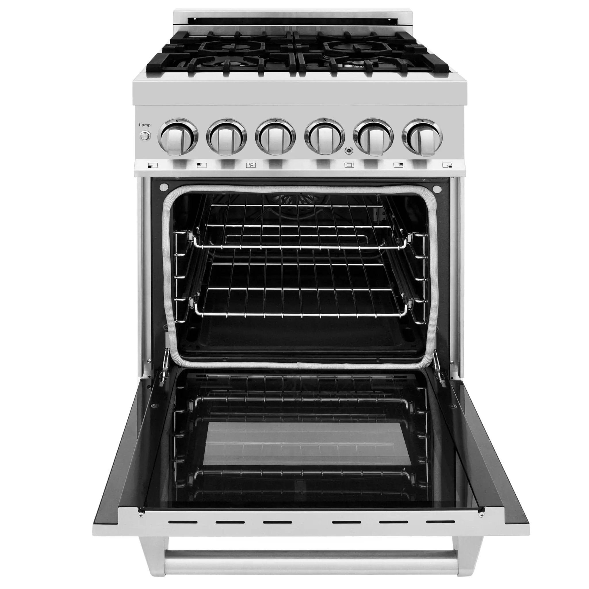 ZLINE 24" Professional Dual Fuel Range in Black Matte, RAS-BLM-24 by Farmhouse Kitchen and Bath