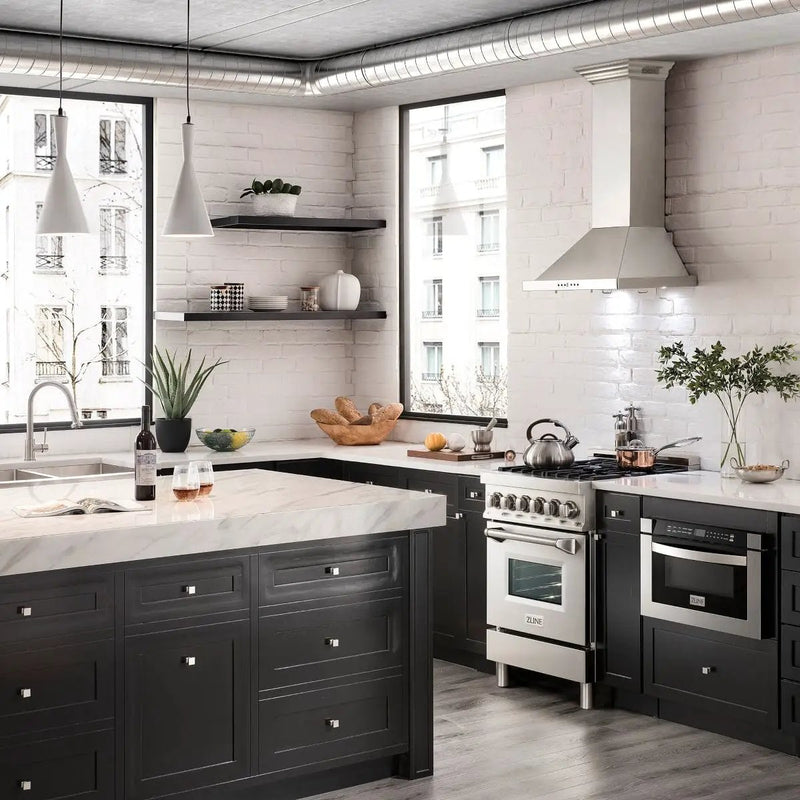 ZLINE 24" Professional Dual Fuel Range In Stainless Steel, RA24 by Farmhouse Kitchen and Bath