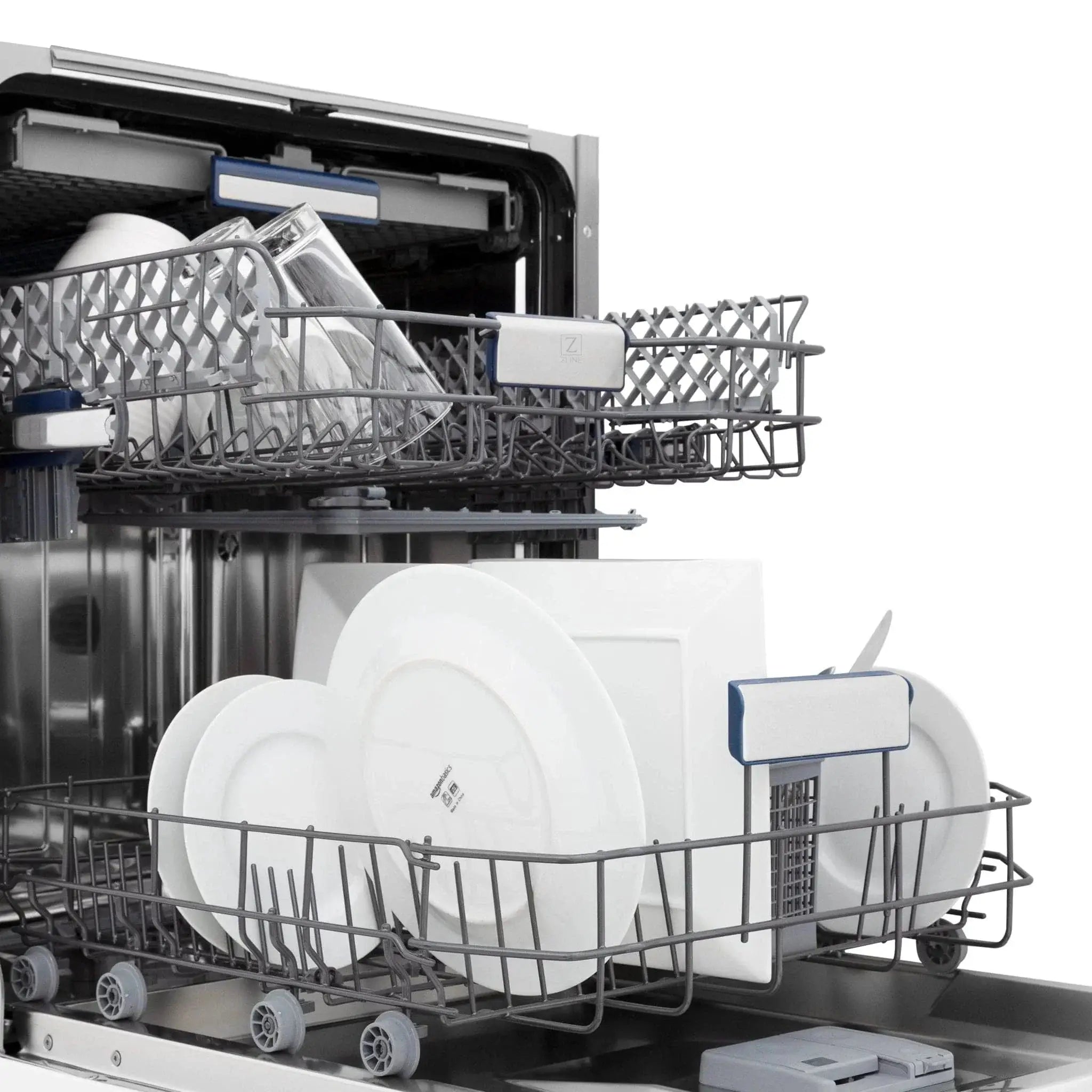 ZLINE 24" Tallac Series 3rd Rack Dishwasher Black Stainless Steel Tub DWV-BS-24 by Farmhouse Kitchen and Bath