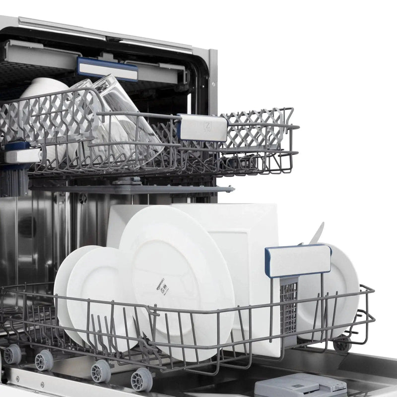 ZLINE 24" Tallac Series 3rd Rack Dishwasher Black Stainless Steel Tub DWV-BS-24 by Farmhouse Kitchen and Bath