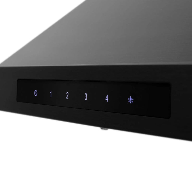 ZLINE 24" Wall Black Stainless Range Hood, Crown Sound, BSKBNCRN-BT-24 by Farmhouse Kitchen and Bath
