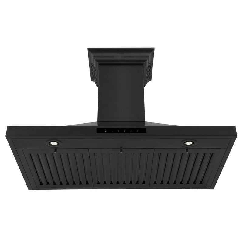 ZLINE 24" Wall Black Stainless Range Hood, Crown Sound, BSKBNCRN-BT-24 by Farmhouse Kitchen and Bath