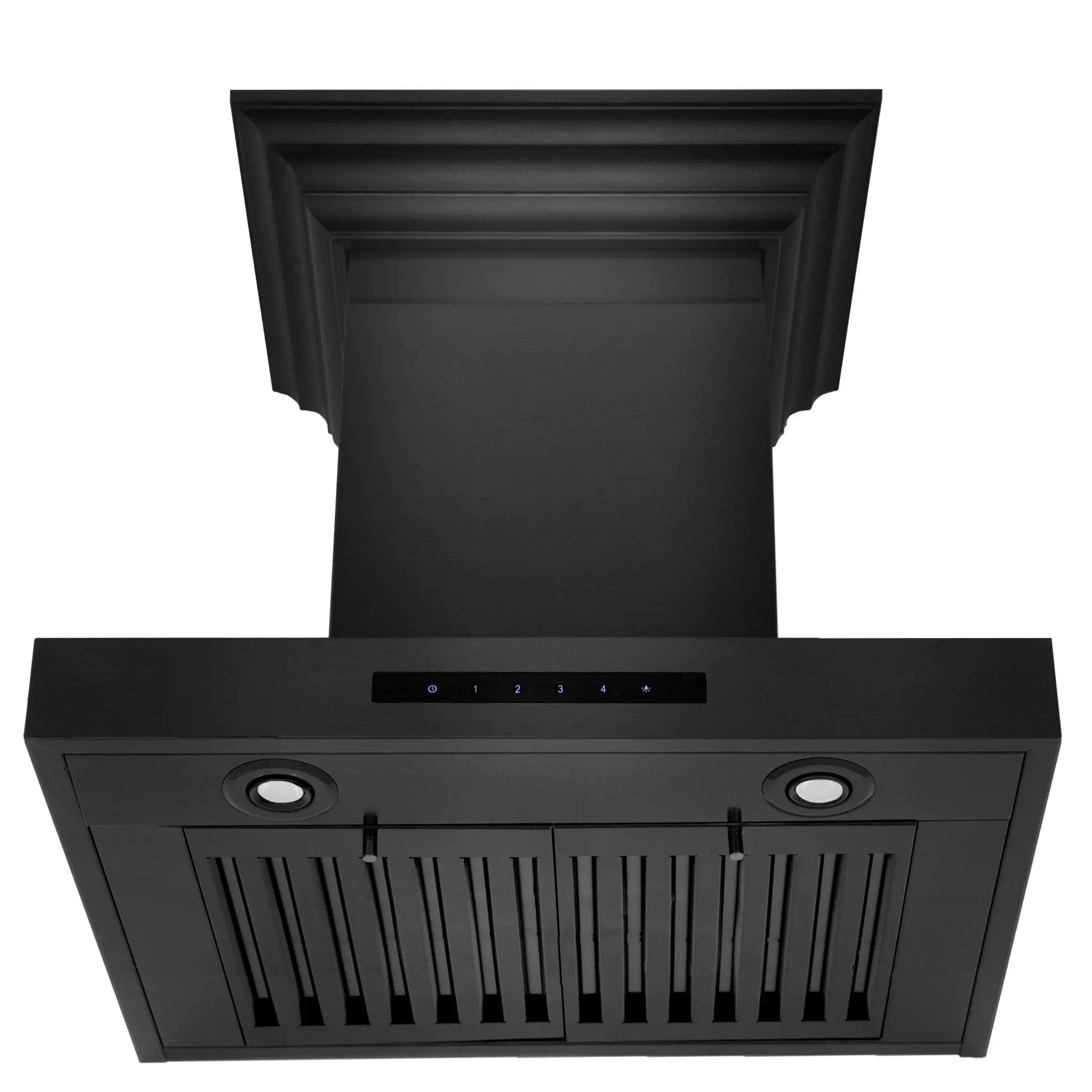 ZLINE 24" Wall Range Hood, Black Stainless, with Crown, BSKENCRN-24 by Farmhouse Kitchen and Bath