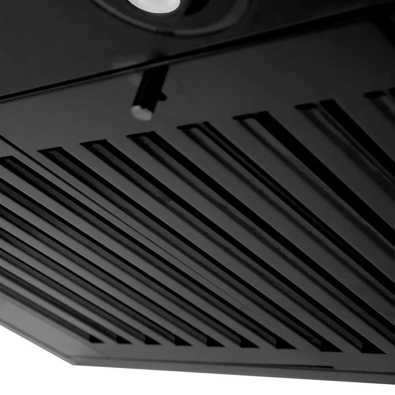 ZLINE 24" Wall Range Hood, Black Stainless, with Crown, BSKENCRN-24 by Farmhouse Kitchen and Bath