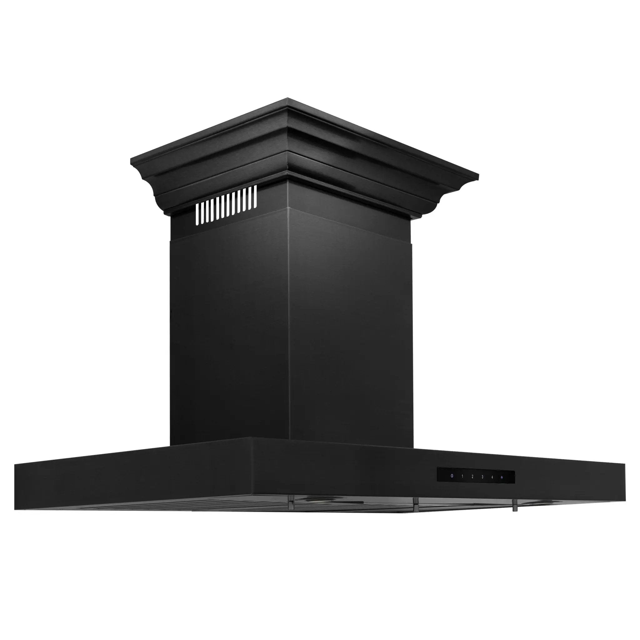 ZLINE 24" Wall Range Hood, Black Stainless, with Crown, BSKENCRN-24 by Farmhouse Kitchen and Bath