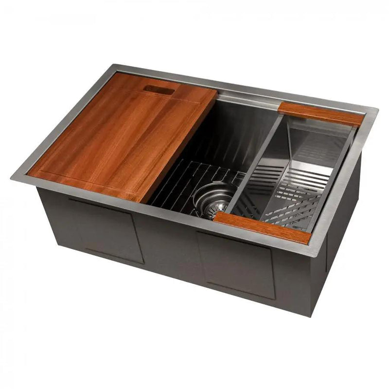 ZLINE 27" Undermount Single Bowl Ledge Sink DuraSnow, SLS-27S by Farmhouse Kitchen and Bath