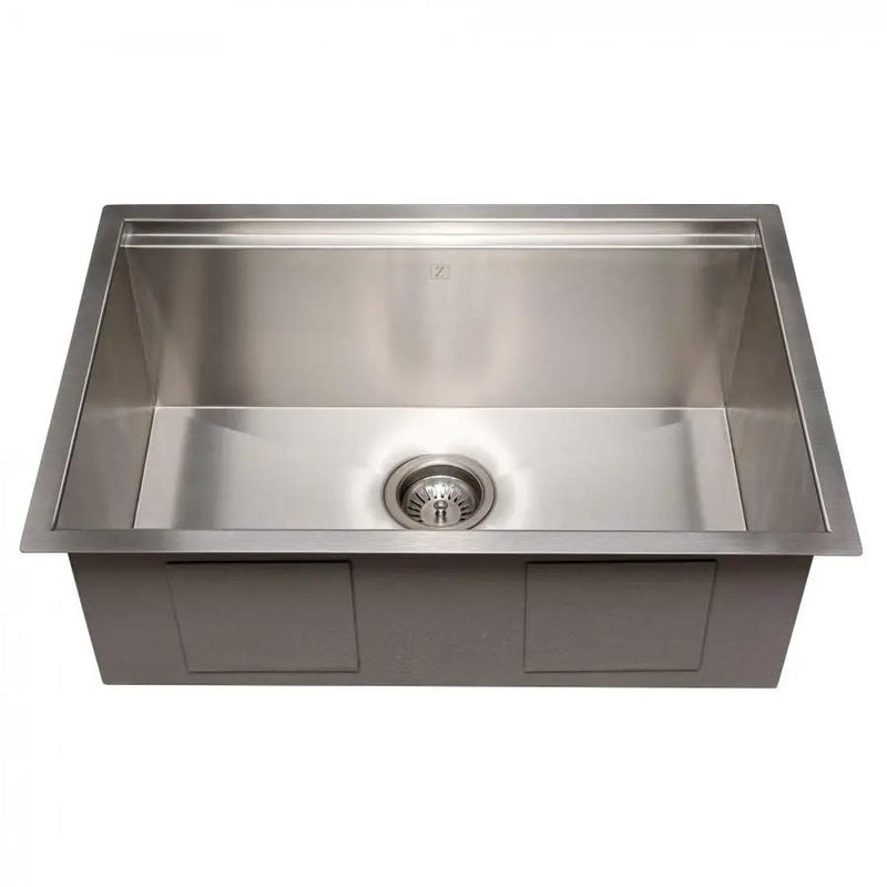 ZLINE 27" Undermount Single Bowl Ledge Sink DuraSnow, SLS-27S by Farmhouse Kitchen and Bath