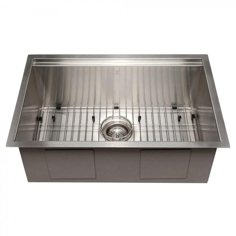 ZLINE 27" Undermount Single Bowl Ledge Sink DuraSnow, SLS-27S by Farmhouse Kitchen and Bath