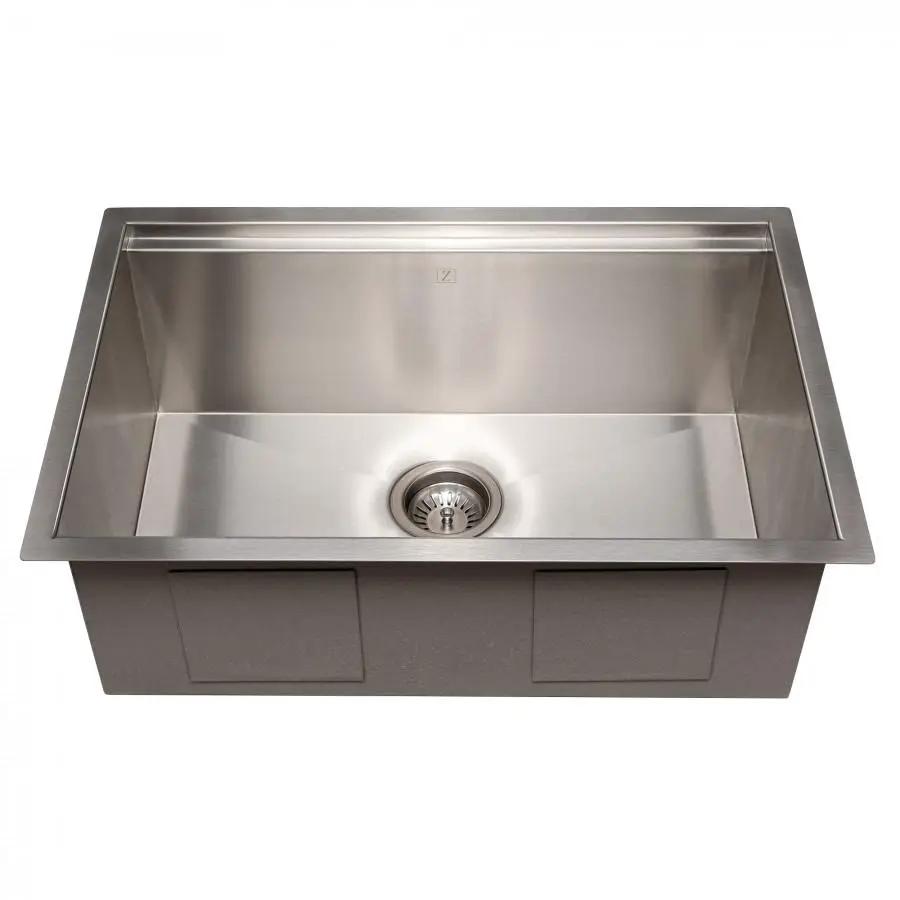 ZLINE 27" Undermount Single Bowl Ledge Sink Stainless Steel, SLS-27 by Farmhouse Kitchen and Bath
