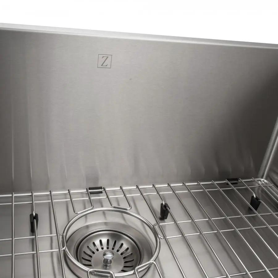 ZLINE 27" Undermount Single Bowl Sink in Stainless Steel, SRS-27 by Farmhouse Kitchen and Bath