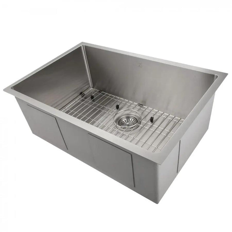 ZLINE 27" Undermount Single Bowl Sink in Stainless Steel, SRS-27 by Farmhouse Kitchen and Bath