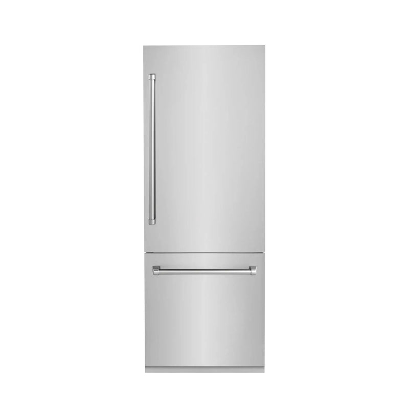 ZLINE 30" 16.1 cu. ft. Built-In 2-Door Bottom Freezer Refrigerator with Internal Water and Ice Dispenser in Stainless Steel RBIV-304-30 by Farmhouse Kitchen and Bath