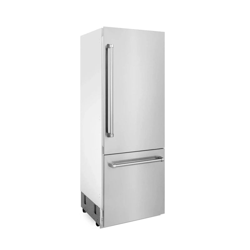 ZLINE 30" 16.1 cu. ft. Built-In 2-Door Bottom Freezer Refrigerator with Internal Water and Ice Dispenser in Stainless Steel RBIV-304-30 by Farmhouse Kitchen and Bath