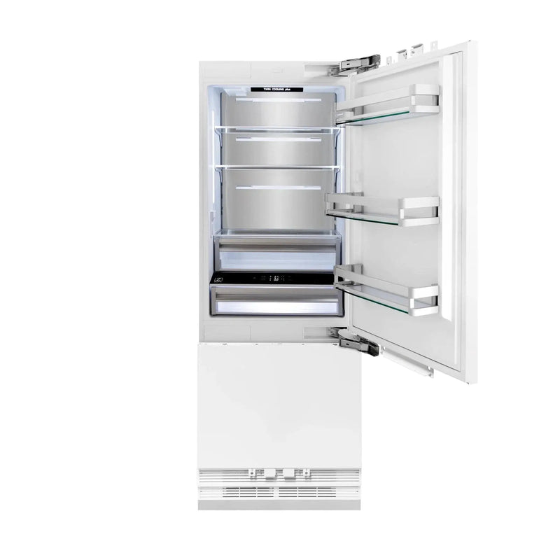 ZLINE 30" 16.1 cu. ft. Panel Ready Built-In 2-Door Bottom Freezer Refrigerator with Internal Water and Ice Dispenser RBIV-30 by Farmhouse Kitchen and Bath