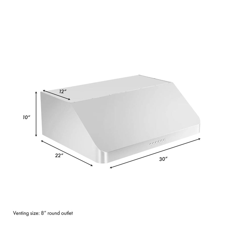 ZLINE 30" Alpine Series Undercabinet Range Hood, Stainless, ALP10UC-30 by Farmhouse Kitchen and Bath
