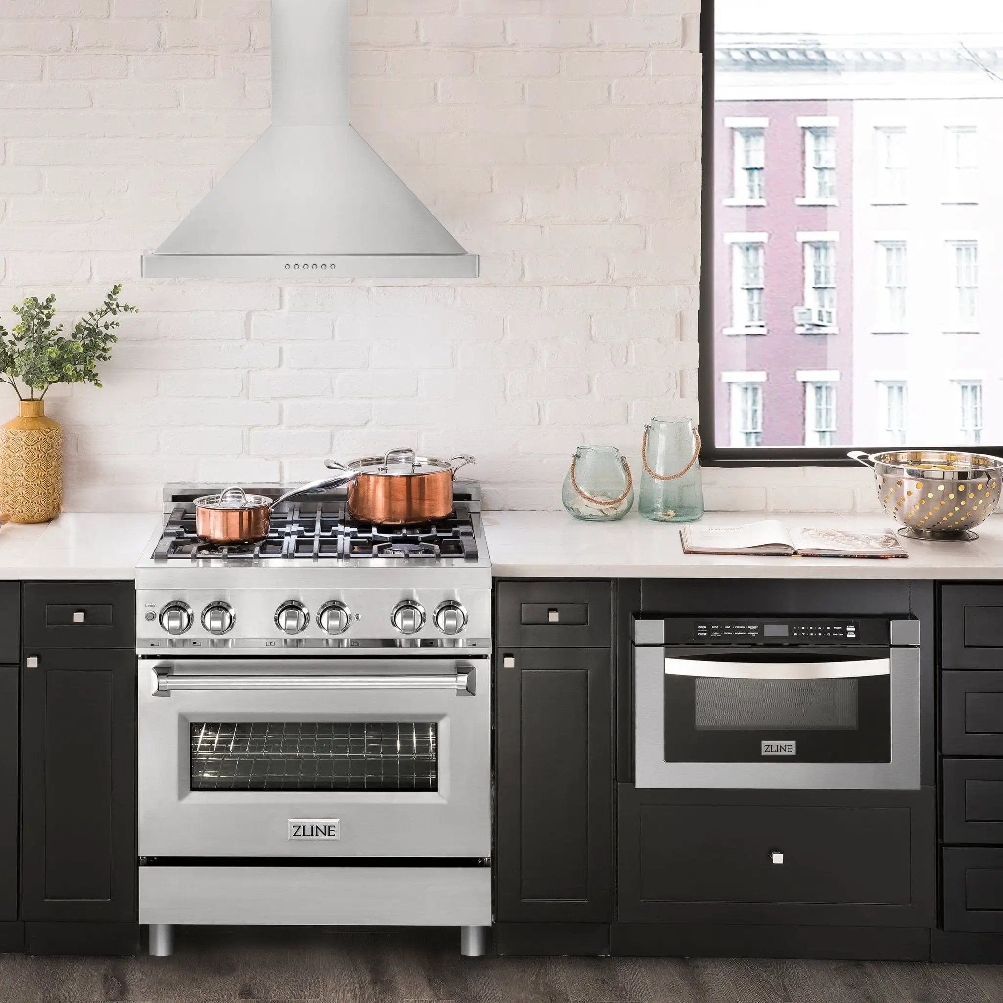 ZLINE 30" Alpine Series Wall Range Hood, Stainless, ALP10WL-30 by Farmhouse Kitchen and Bath